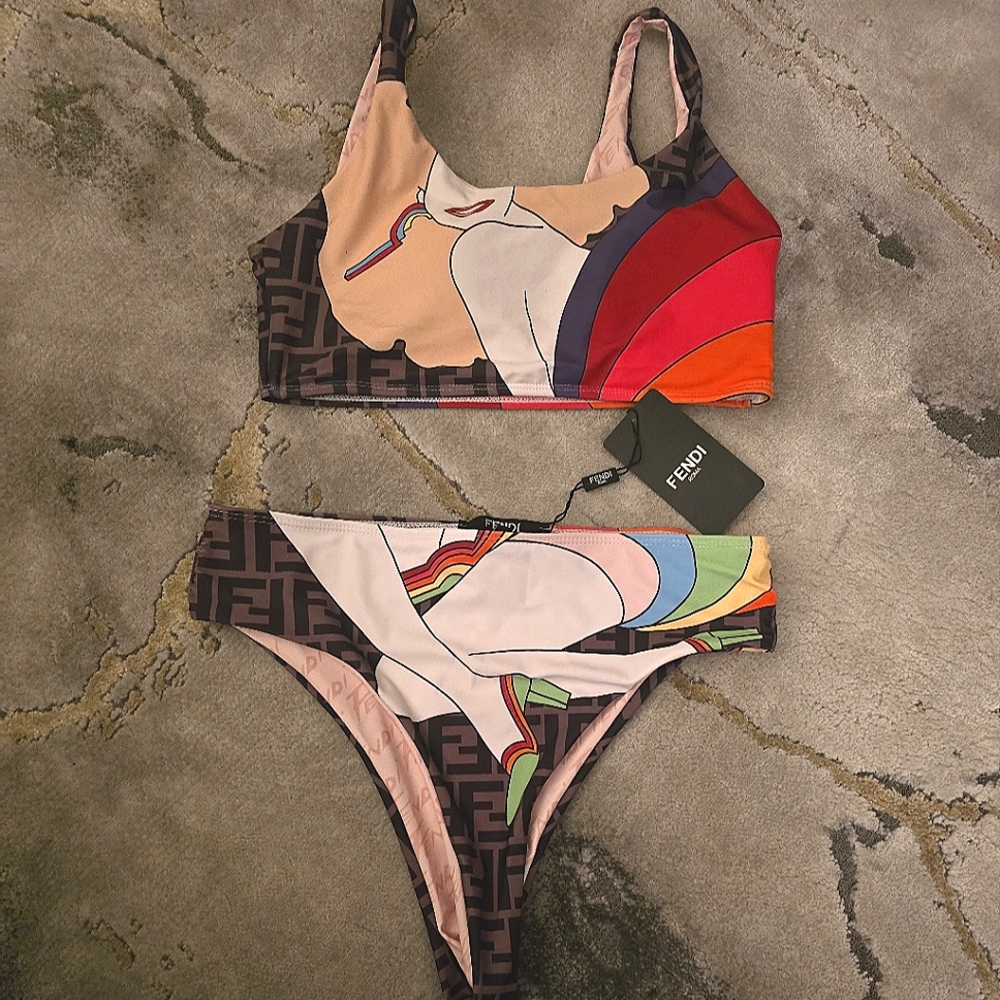 Fendi 2pc swimsuit Xl